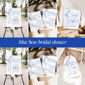 Blue Bow etwas Blau, bevor ich Brautparty All In One Einladung