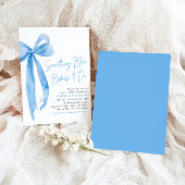 Blue Bow etwas Blau, bevor ich Brautparty mache Einladung