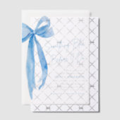 Blue Bow etwas Blau, bevor ich Brautparty mache Pergament Einladungen (Versetzt (Einladung))