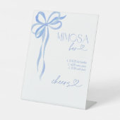 Blue Bow etwas Blau, bevor ich Mimosa Bar Sockelschild (Vorderseite)