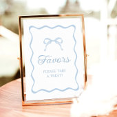 Blue Bow Favor Poster