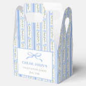 Blue Bow Floral Graduation Geschenkschachtel (Geöffnet)