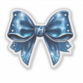 Blue Bow für ein frohes Weihnachtsfest Aufkleber (Vorderseite)