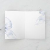 Blue Bow geklappt Danke Karte (Innenseite)