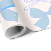 Blue Bow Geschenk Wrap Baby Duschgeschenk Wrap Geschenkpapier (Rolleneckpunkt)