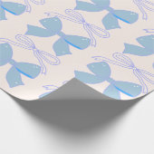 Blue Bow Geschenk Wrap Baby Duschgeschenk Wrap Geschenkpapier (Ecke)