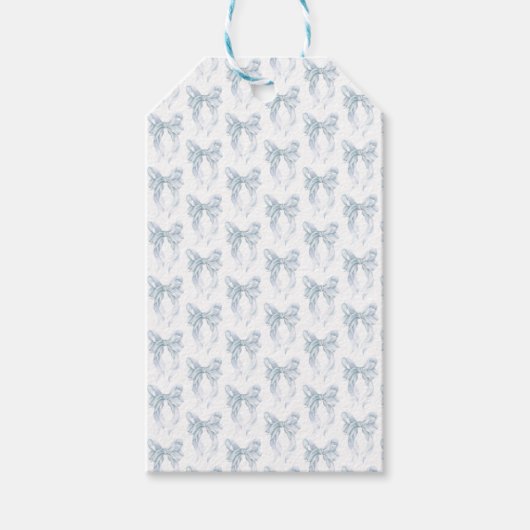 Blue Bow  Geschenkanhänger (Vorderseite)