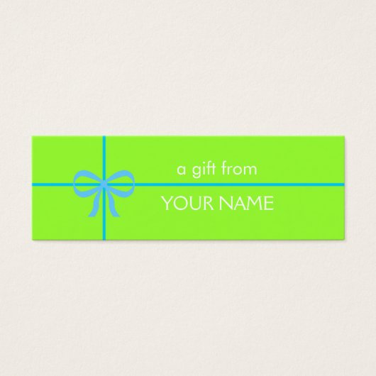 BLUE BOW GIFT TAG (Vorderseite)
