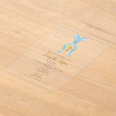 Blue Bow griechisch-orthodoxe Christening Boy Tauf Acryleinladungen (Ablage )