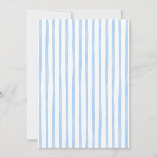 Blue Bow Hand Doodle Ein Baby braut Babydusche Einladung (Rückseite)