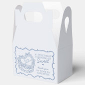 Blue Bow Heart Coquette Cake Galentines Party Geschenkschachtel (Offen)