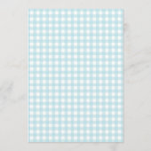 Blue Bow It's a Boy Baby Shower Gingham Plaid Einladung (Rückseite)