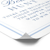 Blue Bow Jagd Coquette finden Bows Guess Spiel Poster (Ecke)