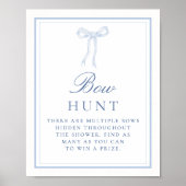 Blue Bow Jagd Coquette finden Bows Guess Spiel Poster (Vorne)