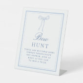 Blue Bow Jagd Coquette finden Bows Guess Spiel Sockelschild (Vorderseite)