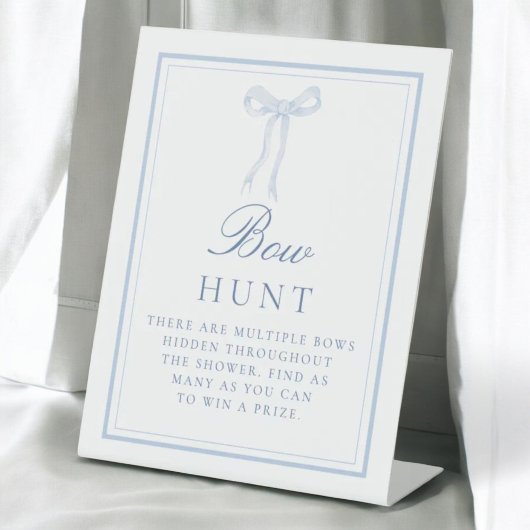 Blue Bow Jagd Coquette finden Bows Guess Spiel Sockelschild