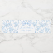 Blue Bow Krawatte Baby Boy Dusche Wasserflaschen L Wasserflaschenetikett (Einzelnes Label)