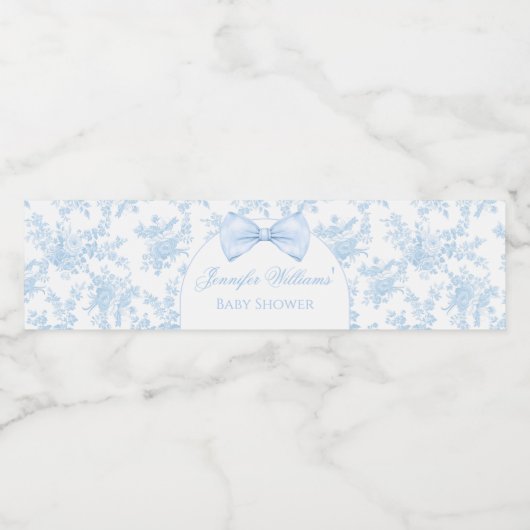 Blue Bow Krawatte Baby Boy Dusche Wasserflaschen L Wasserflaschenetikett (Einzelnes Label)