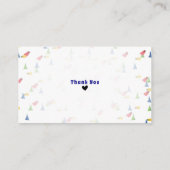 Blue Bow Krawatte Baby Boy Dusche Windeln Raffelka Begleitkarte (Rückseite)