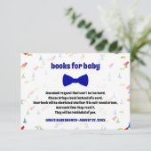 Blue Bow Krawatte Baby Boy Showbuchkarten Begleitkarte (Stehend Vorderseite)