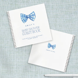 Blue Bow Krawatte Baby Showbook Notizblock
