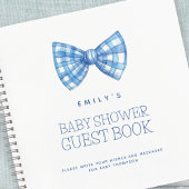 Blue Bow Krawatte Baby Showbook Notizblock