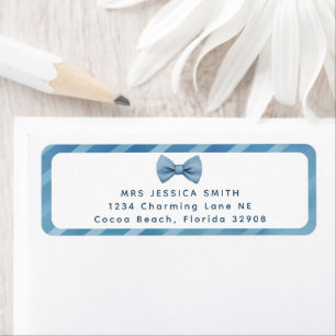 Blue Bow Krawatte Little Man Baby Dusche Adresseti
