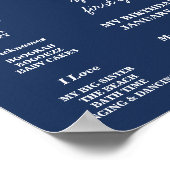 Blue Bow Krawatte Mr Onederful Milestone Poster (Ecke)