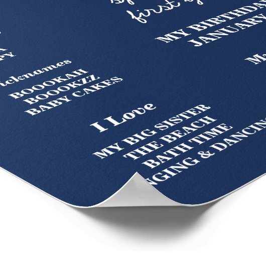 Blue Bow Krawatte Mr Onederful Milestone Poster (Ecke)