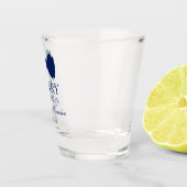 Blue Bow Krawatte Trauzeuge Schnapsglas (Rechts)