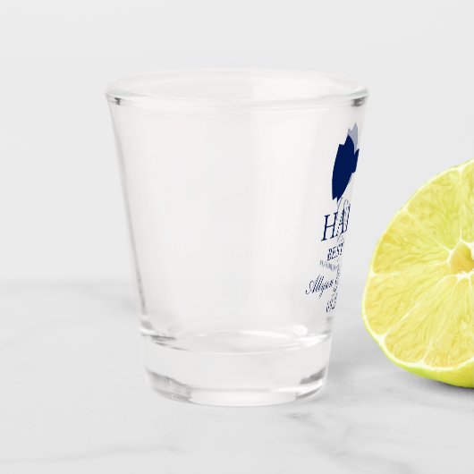 Blue Bow Krawatte Trauzeuge Schnapsglas (Links)