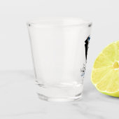 Blue Bow Krawatte "Trauzeuge" Tuxedo Schnapsglas (Links)