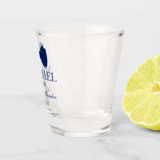 Blue Bow Krawatte Usher Schnapsglas (Rechts)