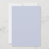 Blue Bow Lamb Baby Dusche Einladung (Rückseite)