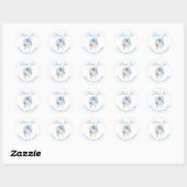 Blue Bow Little Pumpkin Boy Baby Shower Stickers (Blatt)