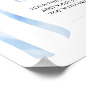 Blue Bow Mimosa Bar Brautparty Signa Poster (Ecke)