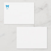 Blue Bow Mitteilungskarte (Vorne/Hinten)