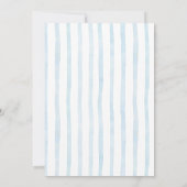 Blue Bow Modern Baby Sprinkle Einladung (Rückseite)