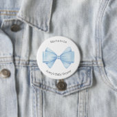 Blue Bow Modern Boy Baby Dusche Button (Beispiel)