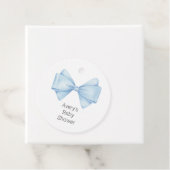 Blue Bow Modern Boy Baby Dusche Geschenkanhänger (Beispiel)