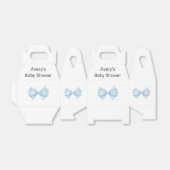 Blue Bow Modern Boy Baby Dusche Geschenkschachtel (Ungefaltet)
