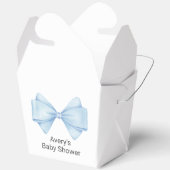 Blue Bow Modern Boy Baby Dusche Geschenkschachtel (Offen)