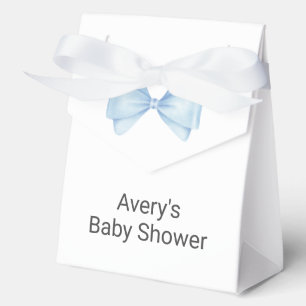 Blue Bow Modern Boy Baby Dusche Geschenkschachtel