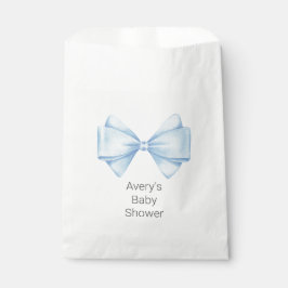 Blue Bow Modern Boy Baby Dusche Geschenktütchen