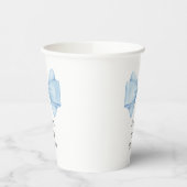 Blue Bow Modern Boy Baby Dusche Pappbecher (Links)