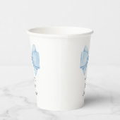 Blue Bow Modern Boy Baby Dusche Pappbecher (Rechts)