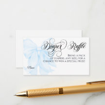 Blue Bow Modern Elegante Baby Duschdiapier