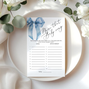 Blue Bow Name, das Lied Baby Bow Dusche Spiel