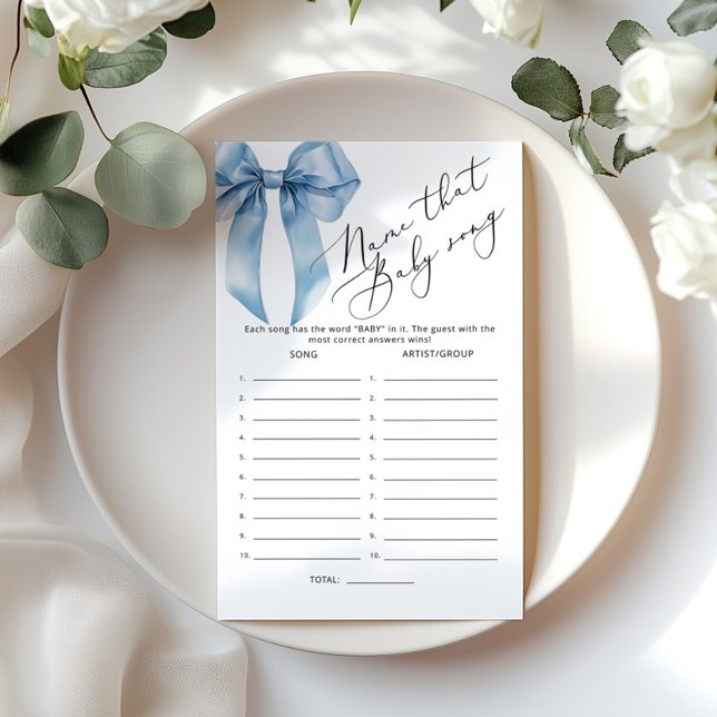 Blue Bow Name, das Lied Baby Bow Dusche Spiel (Von Creator hochgeladen)