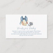 Blue Bow Pacifier Baseball Books For Baby Shower  Begleitkarte (Vorderseite)